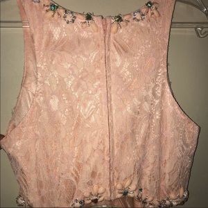Pink Cutout Prom Dress
